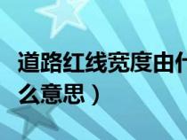 道路红线宽度由什么决定（道路红线宽度是什么意思）