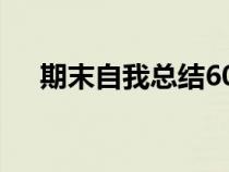 期末自我总结600字（期末总结600字）