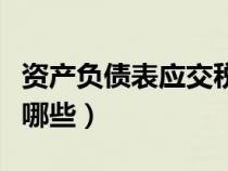 资产负债表应交税金包括哪些（应交税金包括哪些）