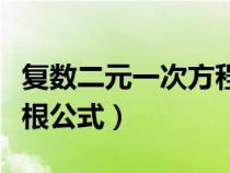 复数二元一次方程求根公式（二元一次方程求根公式）