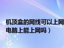 机顶盒的网线可以上网吗（电视机顶盒上的网线能不能插在电脑上能上网吗）