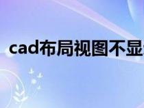 cad布局视图不显示（cad布局不显示图形）