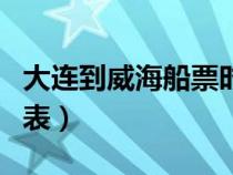 大连到威海船票时刻（大连到威海的船票时刻表）