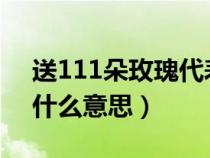 送111朵玫瑰代表什么意思（11朵玫瑰代表什么意思）