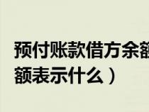 预付账款借方余额表示什么（预付账款贷方余额表示什么）