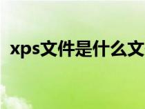 xps文件是什么文件（xps是什么文件格式）