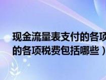 现金流量表支付的各项税费包括哪些?（现金流量表中支付的各项税费包括哪些）