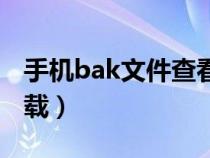 手机bak文件查看器下载（bak文件查看器下载）