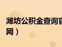 潍坊公积金查询官网登录（潍坊公积金查询官网）