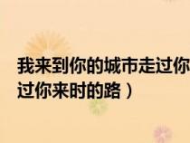 我来到你的城市走过你来时的路下一句（我来到你的城市走过你来时的路）