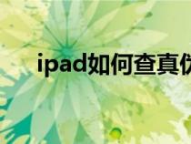 ipad如何查真伪（ipad怎么查询真伪）