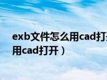 exb文件怎么用cad打开没有图型怎么回事（exb文件怎么用cad打开）