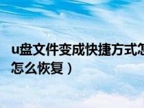 u盘文件变成快捷方式怎么恢复正常（u盘文件变成快捷方式怎么恢复）