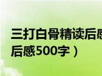 三打白骨精读后感500字作文（三打白骨精读后感500字）