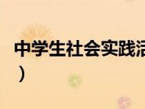 中学生社会实践活动登记表（中学生社会实践）