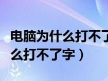 电脑为什么打不了字全是英文字母（电脑为什么打不了字）