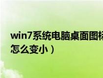 win7系统电脑桌面图标大小怎么改变（win7电脑桌面图标怎么变小）