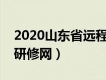 2020山东省远程研修教育平台（山东省远程研修网）