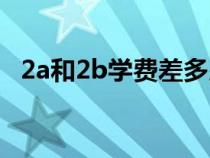 2a和2b学费差多少（2a和2b学校的区别）