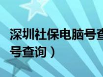 深圳社保电脑号查询金融账户（深圳社保电脑号查询）