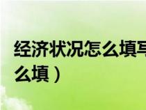 经济状况怎么填写更惨单亲家庭（经济状况怎么填）