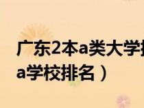 广东2本a类大学排名及录取分数（广东本科2a学校排名）