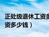 正处级退休工资多少钱一个月（正处级退休工资多少钱）