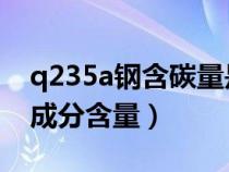 q235a钢含碳量是多少（Q235B碳钢板化学成分含量）