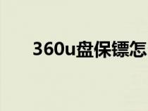 360u盘保镖怎么打开（360u盘保镖）