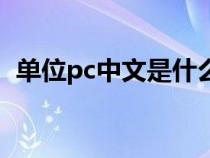 单位pc中文是什么意思（单位pc什么意思）