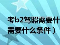 考b2驾照需要什么条件最新规定（考b2驾照需要什么条件）