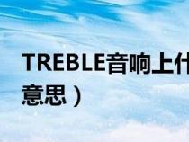 TREBLE音响上什么意思（treble音响上什么意思）