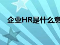 企业HR是什么意思（企业hr是什么意思）