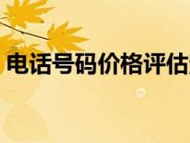 电话号码价格评估查询（电话号码价格评估）