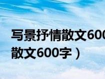 写景抒情散文600字优秀作文初中（写景抒情散文600字）