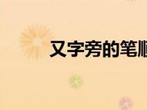 又字旁的笔顺笔画顺序（又字旁）