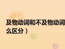 及物动词和不及物动词怎么区别（及物动词和不及物动词怎么区分）