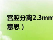 宫腔分离2.3mm是什么意思（宫腔分离什么意思）