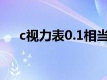 c视力表0.1相当于多少度了（c视力表）