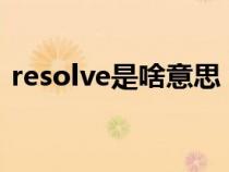 resolve是啥意思（resolution是什么意思）