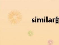 similar的名词（similar）