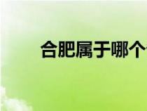 合肥属于哪个省（安徽属于哪个省）