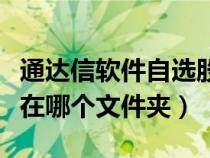 通达信软件自选股在什么位置（通达信自选股在哪个文件夹）