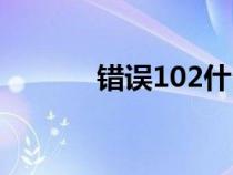 错误102什么原因（错误102）