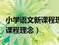 小学语文新课程理念进课堂视频（小学语文新课程理念）