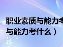 职业素质与能力考试都是选择题吗（职业素质与能力考什么）