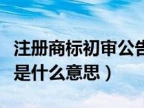 注册商标初审公告是什么意思（商标初审公告是什么意思）