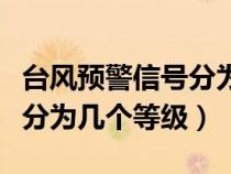 台风预警信号分为哪四个等级（台风预警信号分为几个等级）