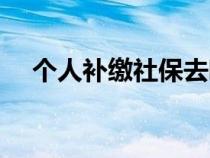 个人补缴社保去哪里交（个人补缴社保）