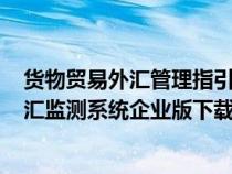 货物贸易外汇管理指引操作规程(银行企业版)（货物贸易外汇监测系统企业版下载）